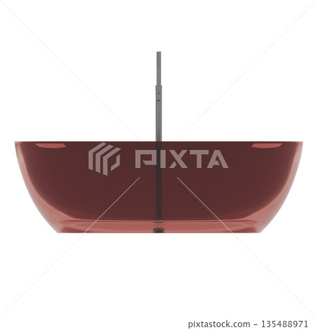 bathtub isolated on a white background, 3D illustration, and a CG render bathtub isolated on a white background, 3D illustration, and a CG render 135488971