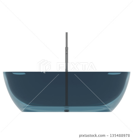 bathtub isolated on a white background, 3D illustration, and a CG render 135488978