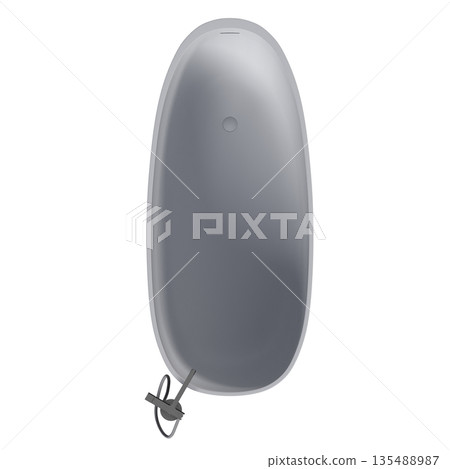 bathtub isolated on a white background, 3D illustration, and a CG render 135488987