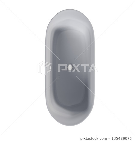 bathtub isolated on a white background, 3D illustration, and a CG render bathtub isolated on a white background, 3D illustration, and a CG render 135489075