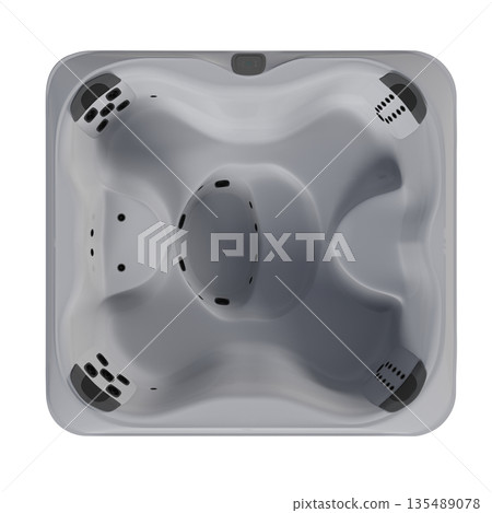 bathtub isolated on a white background, 3D illustration, and a CG render bathtub isolated on a white background, 3D illustration, and a CG render 135489078