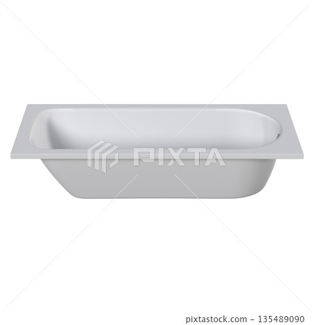 bathtub isolated on a white background, 3D illustration, and a CG render bathtub isolated on a white background, 3D illustration, and a CG render 135489090
