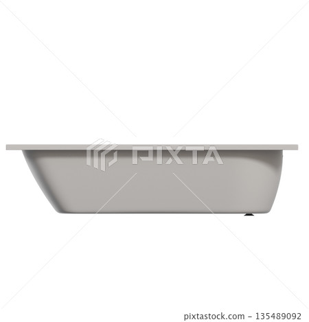 bathtub isolated on a white background, 3D illustration, and a CG render 135489092