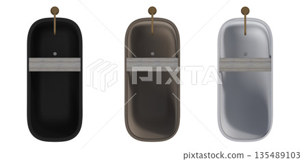 bathtub isolated on a white background, 3D illustration, and a CG render 135489103