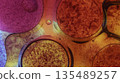 abstract background with bubbles, Vibrant Abstract Oil and Water Bubbles with Gradient Colors Background image. 135489257