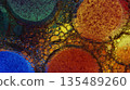 A colorful background with many small drops of water. 135489260
