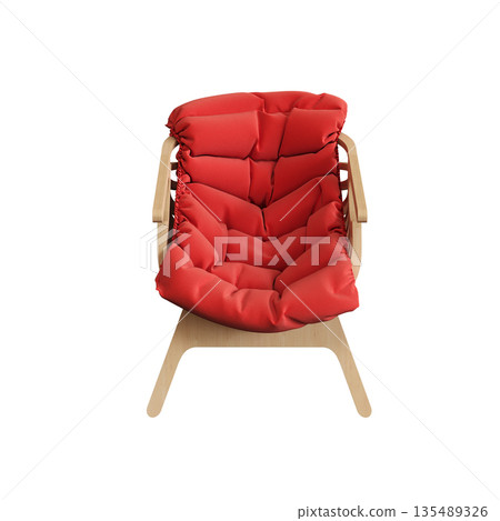 armchair isolate on a transparent background, comfortable furniture for home interior, 3D illustration, cg render armchair isolate on a transparent background, comfortable furniture for home interior, 3D illustration, cg render 135489326