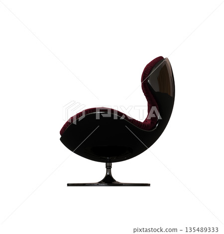 armchair isolate on a transparent background, comfortable furniture for home interior, 3D illustration, cg render 135489333