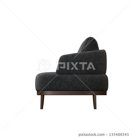 armchair isolate on a transparent background, comfortable furniture for home interior, 3D illustration, cg render armchair isolate on a transparent background, comfortable furniture for home interior, 3D illustration, cg render 135489343