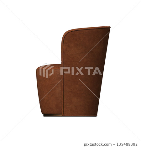 armchair isolate on a transparent background, comfortable furniture for home interior, 3D illustration, cg render 135489392