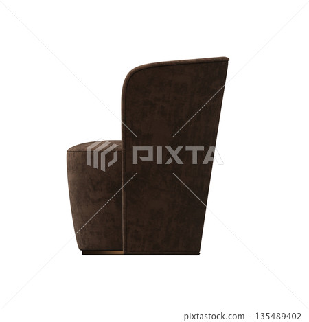 armchair isolate on a transparent background, comfortable furniture for home interior, 3D illustration, cg render 135489402