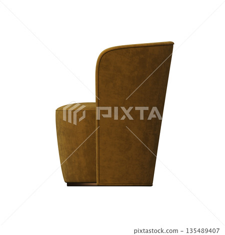 armchair isolate on a transparent background, comfortable furniture for home interior, 3D illustration, cg render 135489407
