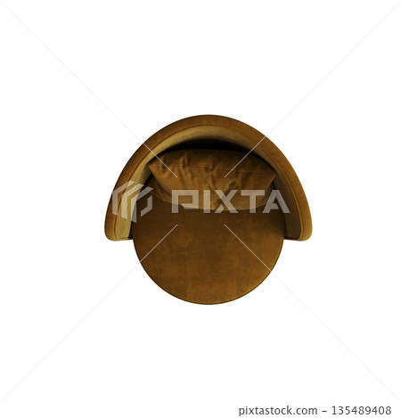 armchair isolate on a transparent background, comfortable furniture for home interior, 3D illustration, cg render armchair isolate on a transparent background, comfortable furniture for home interior, 3D illustration, cg render 135489408