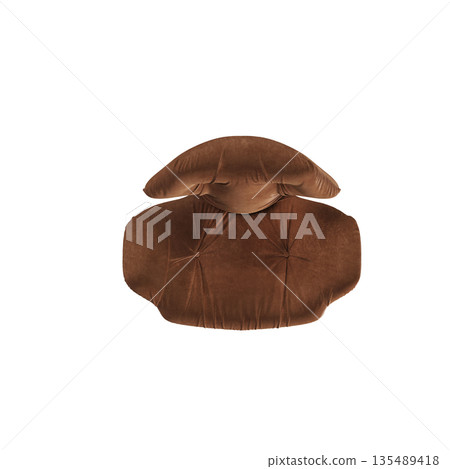 armchair isolate on a transparent background, comfortable furniture for home interior, 3D illustration, cg render 135489418