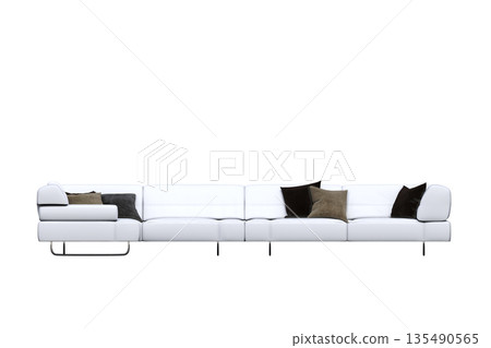 sofa isolate on a transparent background, interior furniture, 3D illustration, cg render sofa isolate on a transparent background, interior furniture, 3D illustration, cg render 135490565