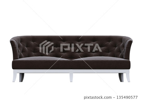 sofa isolate on a transparent background, interior furniture, 3D illustration, cg render 135490577