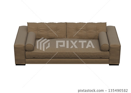 sofa isolate on a transparent background, interior furniture, 3D illustration, cg render sofa isolate on a transparent background, interior furniture, 3D illustration, cg render 135490582