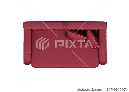 sofa isolate on a transparent background, interior furniture, 3D illustration, cg render sofa isolate on a transparent background, interior furniture, 3D illustration, cg render 135490597