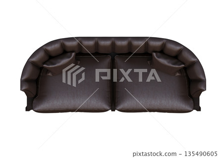 sofa isolate on a transparent background, interior furniture, 3D illustration, cg render sofa isolate on a transparent background, interior furniture, 3D illustration, cg render 135490605