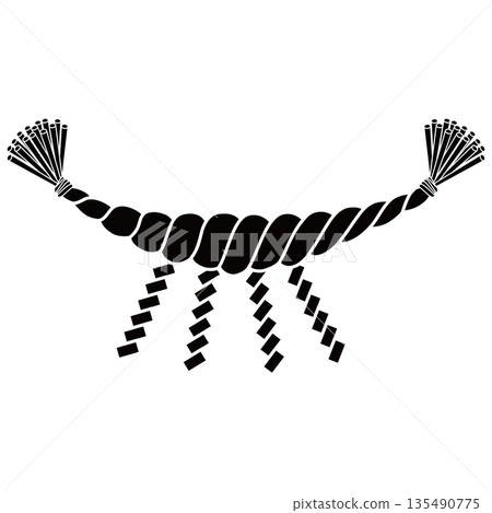 Illustration material of New Year's festoon decoration Illustration material of New Year's festoon decoration 135490775