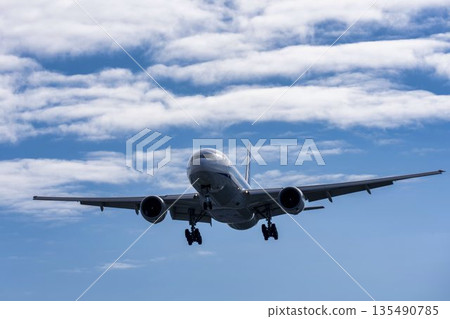 冬季大阪機場(伊丹機場)降落飛機,大阪府豐中市 冬季大阪機場(伊丹機場)降落飛機,大阪府豐中市 135490785