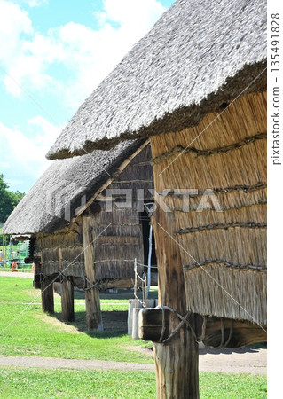 三內丸山遺址（青森縣青森市）的重建住宅和建築物 135491828