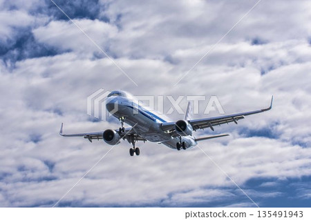 冬季大阪機場(伊丹機場)降落飛機,大阪府豐中市 冬季大阪機場(伊丹機場)降落飛機,大阪府豐中市 135491943
