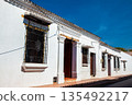 Beautiful colonial streets of the Heritage Town of Santa Cruz de Mompox in Colombia. 135492217