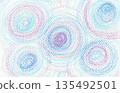 Pastel color hand-drawn abstract painting_Illustration art with a circular motif 135492501