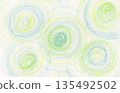 Pastel color hand-drawn abstract painting_Illustration art with a circular motif 135492502