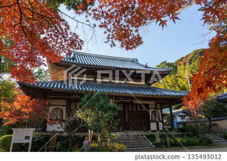 Kakuenji Temple surrounded by autumn leaves, Nagato, Shimonoseki City, Yamaguchi Prefecture 135493012