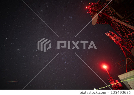 從瓦尼祖卡山拍攝的星空和城鎮燈光照片 從瓦尼祖卡山拍攝的星空和城鎮燈光照片 135493685