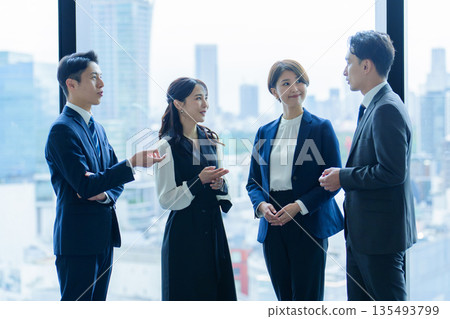 Business people conversation chat Business people conversation chat 135493799