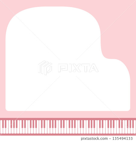 Grand piano silhouette frame, cherry blossom pink 135494133