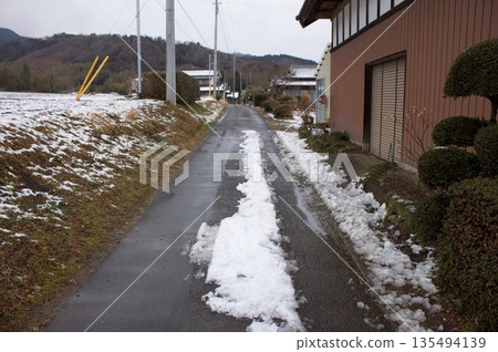 Light snow on the pavement Light snow on the pavement 135494139