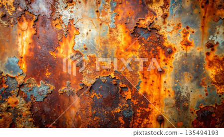 Industrial Rusted Metal Background 135494193