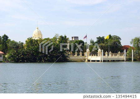 Scenery along the Maeklong River in Bangkok, Thailand Scenery along the Maeklong River in Bangkok, Thailand 135494415