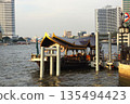 Hotel shuttle boat along the Chao Phraya River in Bangkok, Thailand 135494423