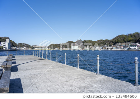 Winter at Nishi-Uraga Port Green Space (Army Pier) in Nishi-Uraga, Yokosuka City, Kanagawa Prefecture 135494600