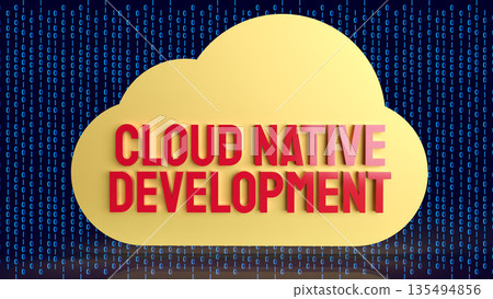 Cloud Native Application Development Concept Illustration 3d render. 135494856