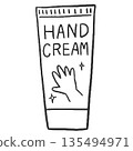 管狀護手霜示意圖（線描圖） 135494971