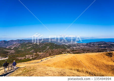 Mount Omuroyama climbing lift Mount Omuroyama and Mount Fuji from the summit [Ito City, Shizuoka Prefecture] 135494994