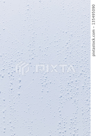 Water droplets on a white panel Water droplets on a white panel 135495090
