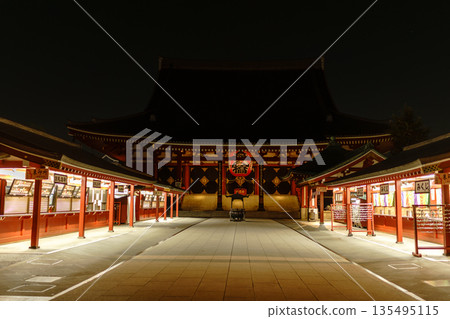 An empty Sensoji Temple at night An empty Sensoji Temple at night 135495115