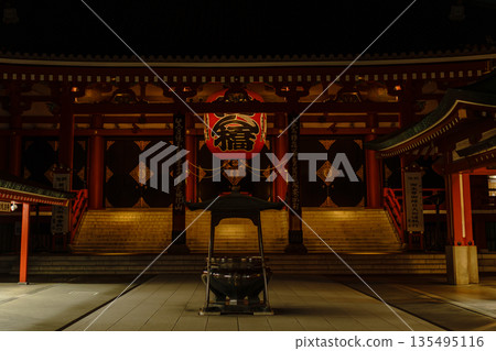 An empty Sensoji Temple at night An empty Sensoji Temple at night 135495116