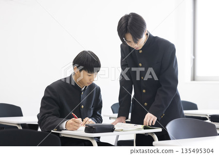 Boys studying to study 135495304