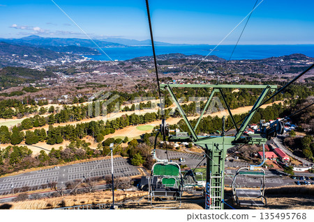 View of Ito City and Sagami Bay from the Omuroyama Mountain Lift [Ito City, Shizuoka Prefecture] 135495768