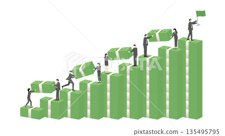 305_Business_Teamwork_Men_Women_Banknotes_Goal_Flag 305_Business_Teamwork_Men_Women_Banknotes_Goal_Flag 135495795