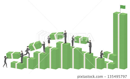 307_Business_Teamwork_Men_Women_Banknotes_Flag 307_Business_Teamwork_Men_Women_Banknotes_Flag 135495797