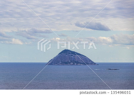 Copacabana Panorama View Tropical Islands Hills Rio de Janeiro Brazil. Copacabana Panorama View Tropical Islands Hills Rio de Janeiro Brazil. 135496031